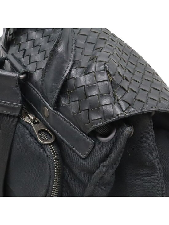 Bottega Veneta Intrecciato Backpack Nylon Leather Black main image 5